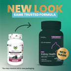 VetriScience feline kidney health supplement packaging back view with ingredients