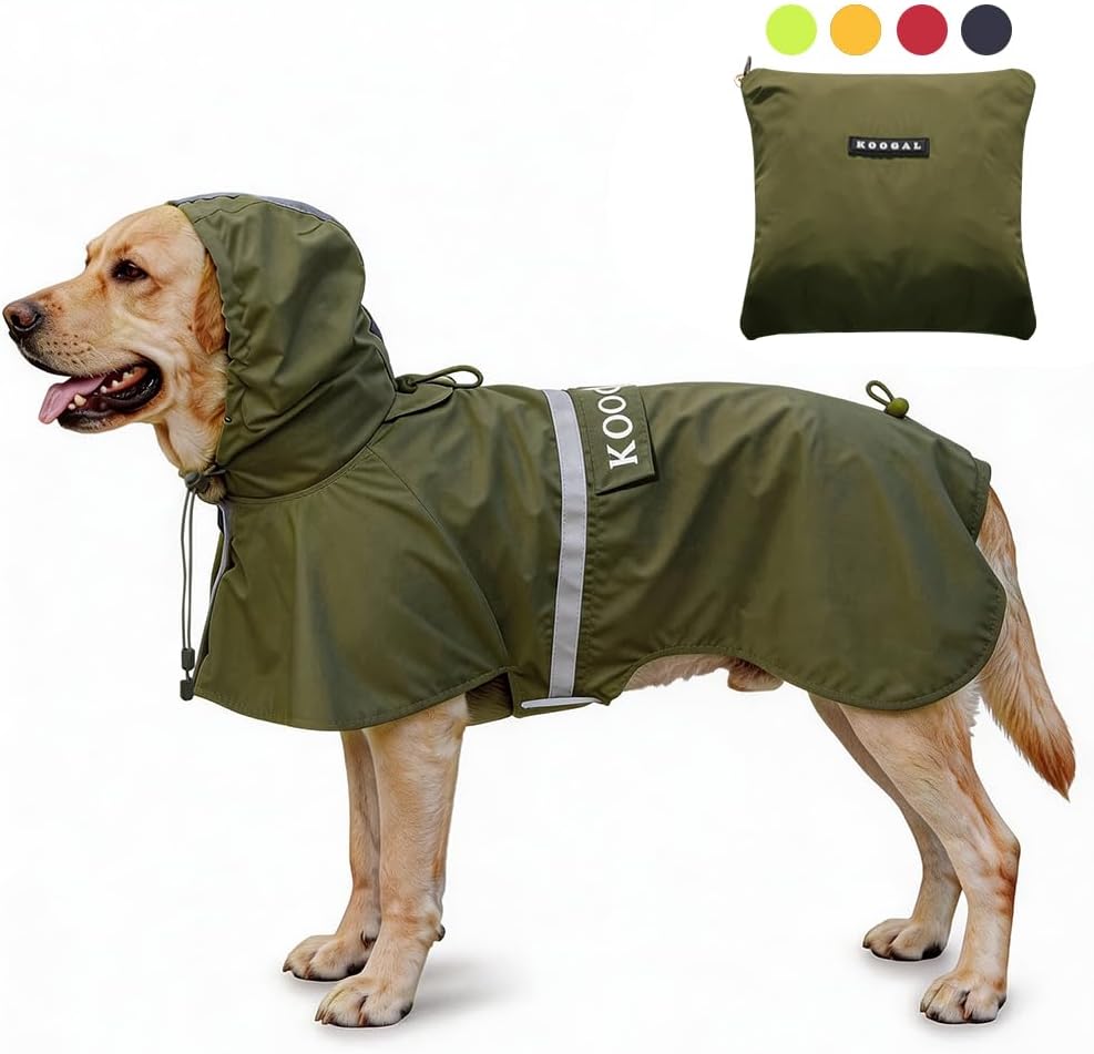 Pet Large Dog Raincoat Apparel Poncho Waterproof for Medium Large Sized for Dog Raincoat Clothes Jacket,Dog Rain Jacket (Red,4XL) - Image 15