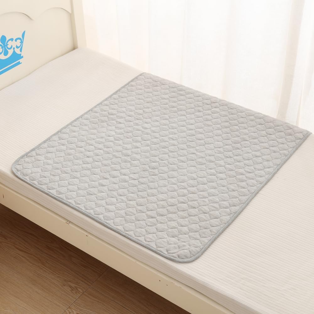 BlueSnail Washable Underpads,Waterproof,Soft, Portable and Reusable Incontinence Pads for Toddler,Adults,Elderly and Pets (34"x36" Pack of 2)(Dark Gray) - Image 1
