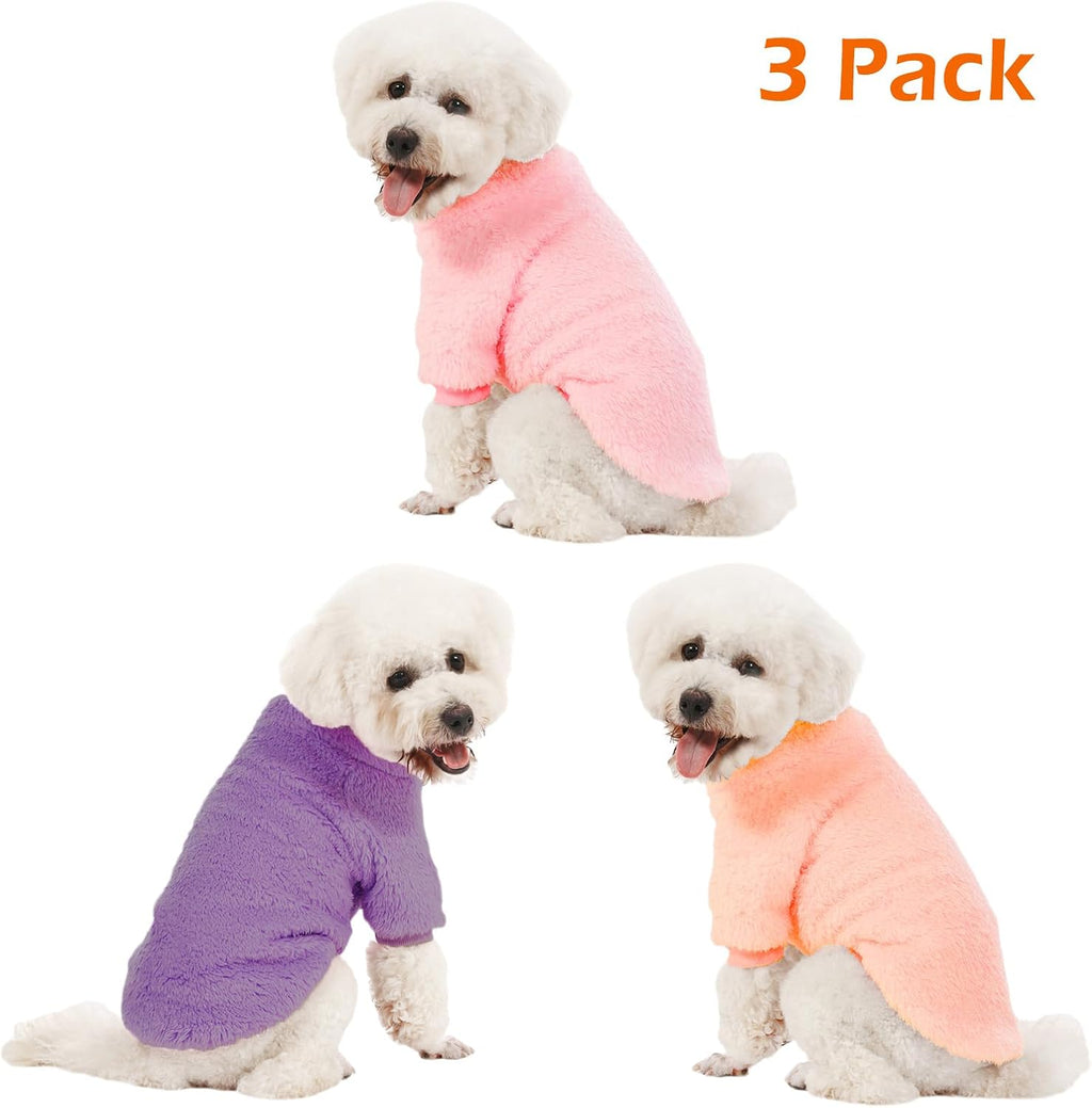 Kyaringtso fleece puppy clothes pink purple peach color variant options