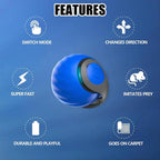 Autrety electric rolling ball cat toy two pack kit in orange and blue color options.