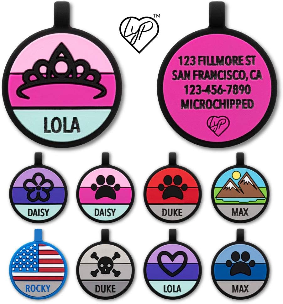 LYP Original Soundless Pet Id Tags | Custom Dog Tags Personalized for Pets | Durable Silicone Deep Engraved Dog Tag | No More Jingling | Blue Paw - Image 10