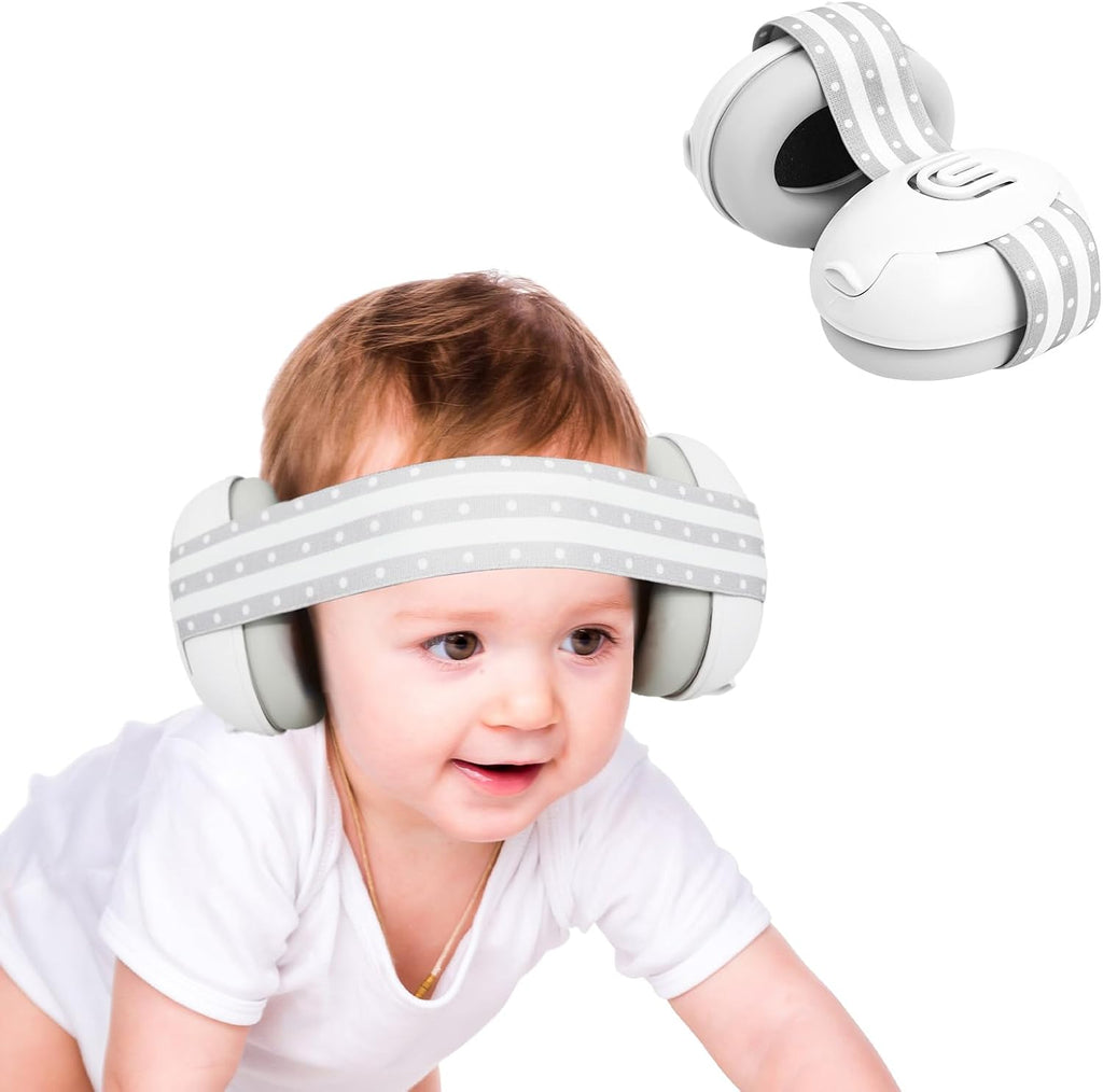 Baby Ear Muffs Noise Cancelling Headphones,Hearing Protection for Infant Newborn 0-36 Months,Adjustable Sound Proof Earmuffs for Travel Airplane Sleep,Baby Travel Essentials Must Haves - Image 1
