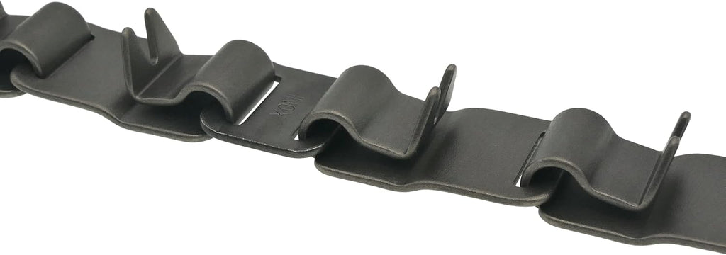 Adjustable pet training collar showing removable individual links mechanism