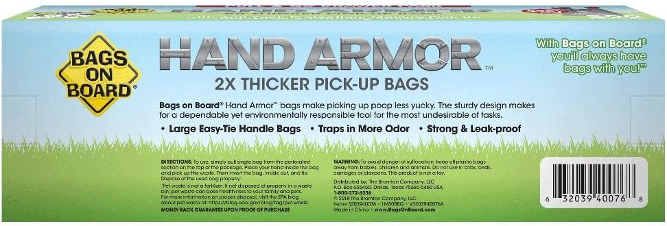 Gray pet waste pickup bags with convenient easy tie handles for secure disposal