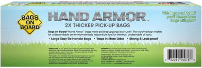 Gray pet waste pickup bags with convenient easy tie handles for secure disposal