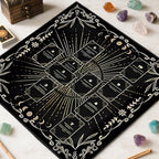 Knana altar cloth displayed with tarot cards for reading