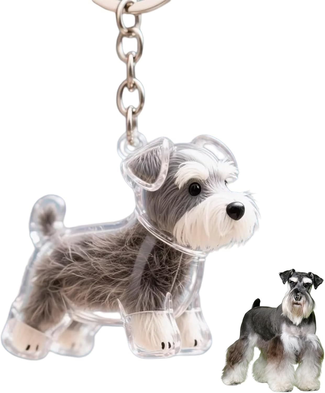 Dog Hair Collector Keychain Charm Memorial Storage Box, Dog Shape Pet Hair Memorial Bottle, DIY Pet Furs Collection Capsules, Pet Hair Ashes Keepsake (Poodle) - Image 9