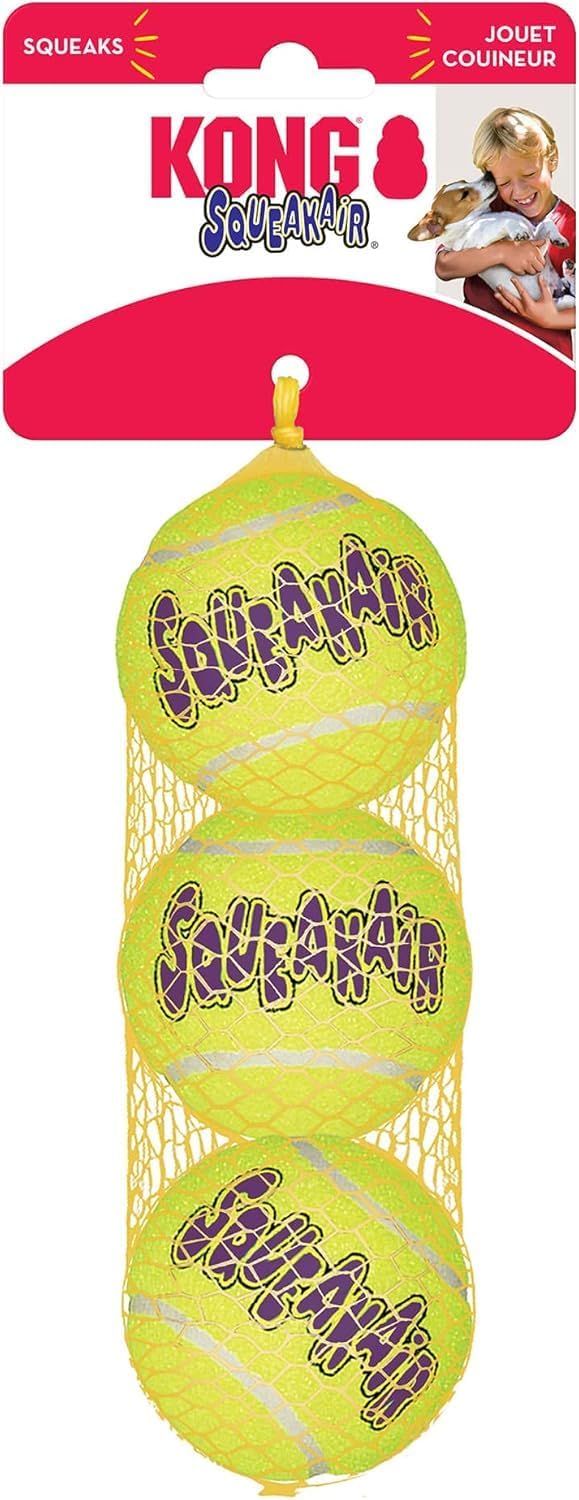 Medium KONG Air Dog tennis balls for interactive play