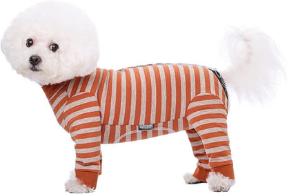 Dog Surgery Recovery Suit for Small Dogs, 4-Legged Dog Onesie After Surgery with Back Snaps, Breathable Cotton Spay and Neuter Bodysuit for Female and Male Dogs - Image 12