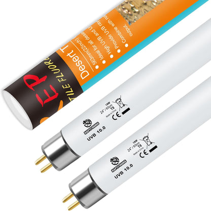 T8 UVB Reptile Light 15W 10.0-2 Pack,UVA UVB Light Bulb for Reptiles,Reptile UVB Lamp Tube for Bearded Dragon - Image 9