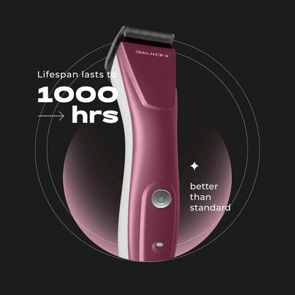 BALMONI low-noise pet grooming tool being used on a dog paw safely