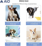AIO premium male dog wraps laid out flat showing the removable absorbent nappy button placement