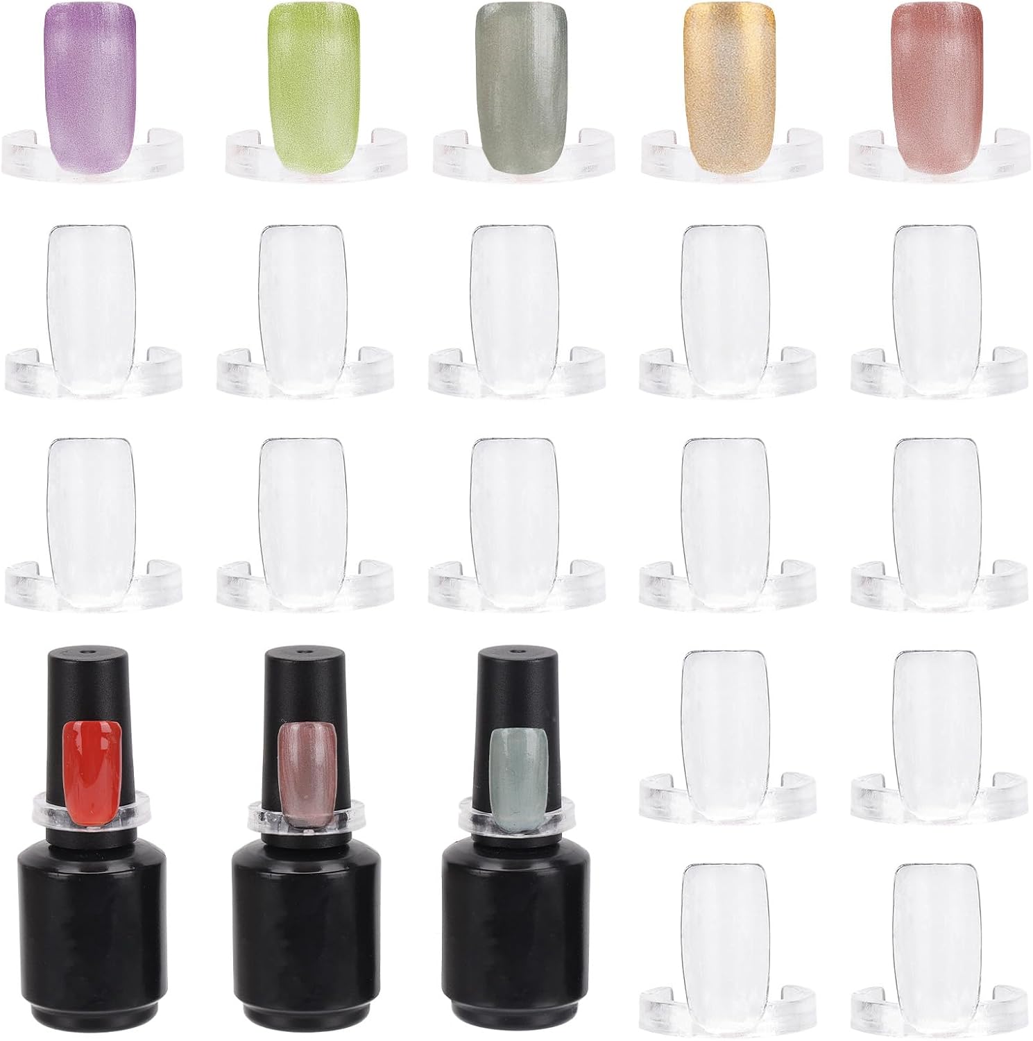Tbestmax 600 pieces nail polish swatch sticks set front view