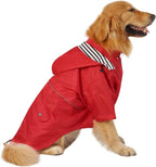 HDE Dog Raincoat Poncho Double Layer Zip Rain Jacket with Removable Hood, Leash Hole for Small to 3XL Dogs and Puppies Yellow - 2XL - Image 15