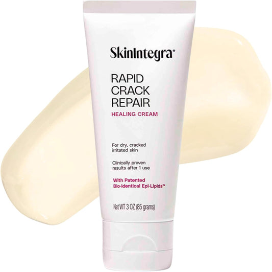 SkinIntegra Rapid Crack Repair Cream three ounce tube front view for cracked heel treatment