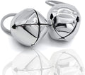 Ivia Pet Large Dog Bells silver metal front view