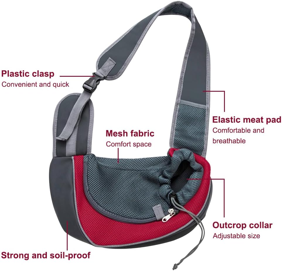 Side zipper pocket on The Fur Lodge puppy sling