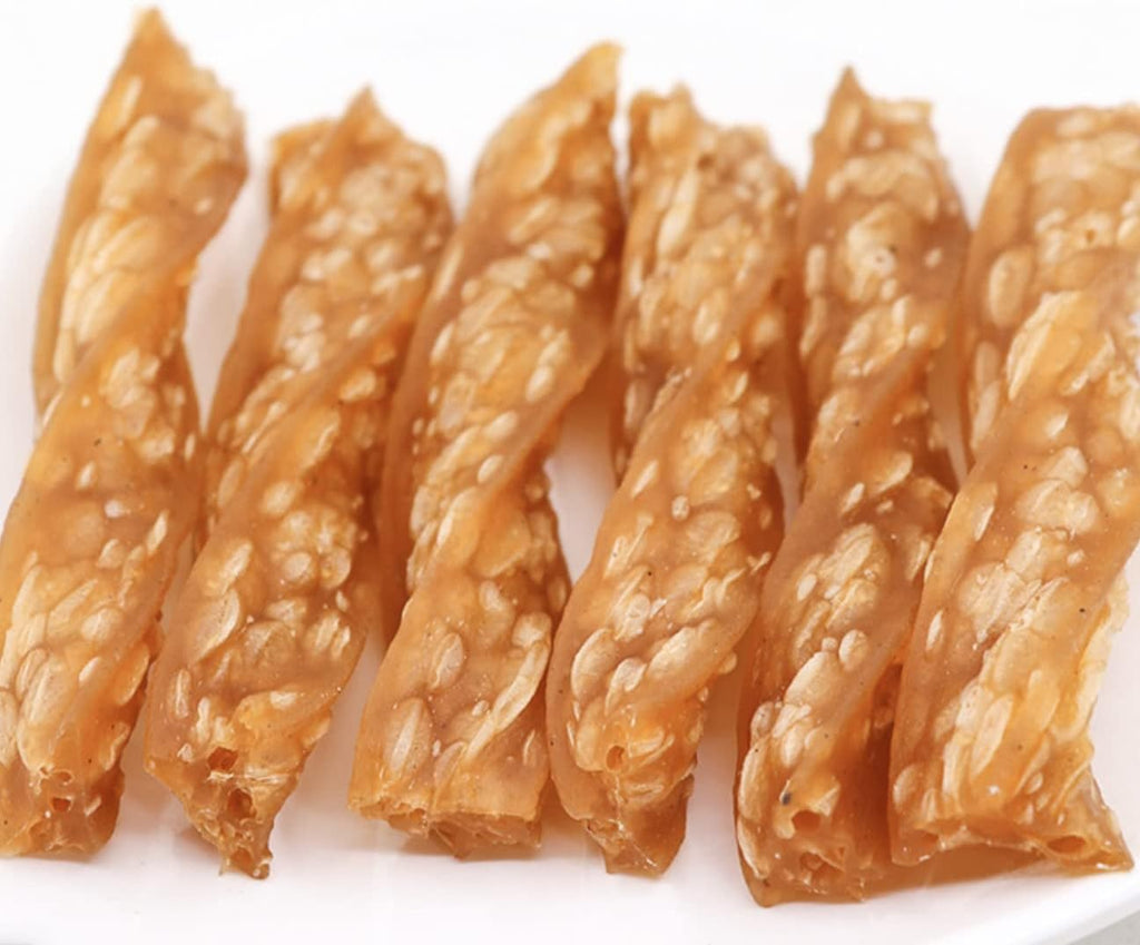 LuvChew chicken dog treat sticks raw product texture