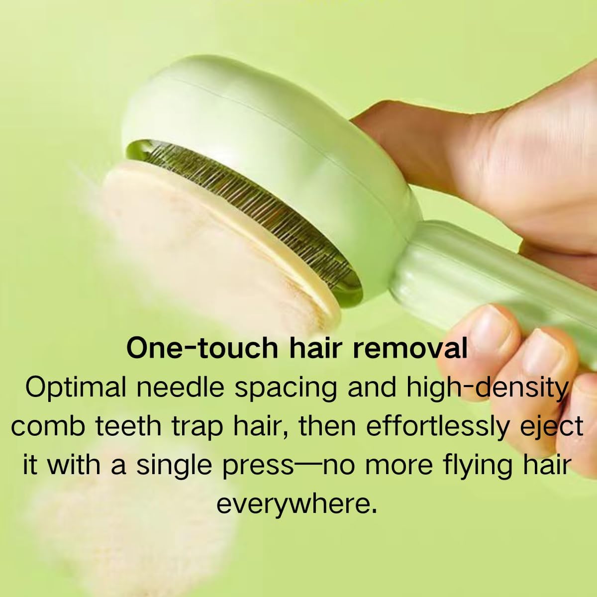 Green sunflower style small animal grooming tool for sensitive skin