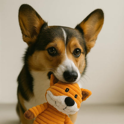 Jalousie reinforced unicorn and fox pet chew toys