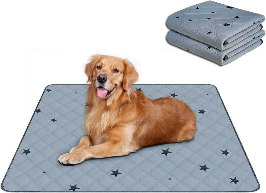 RIOUSSI Washable Pee Pads for Dogs, Reusable, Absorbent, Leakproof, Non Slip Pet Puppy Pads for Potty Training. Gray Stars, 18x24 Inch(4pack) - Image 10