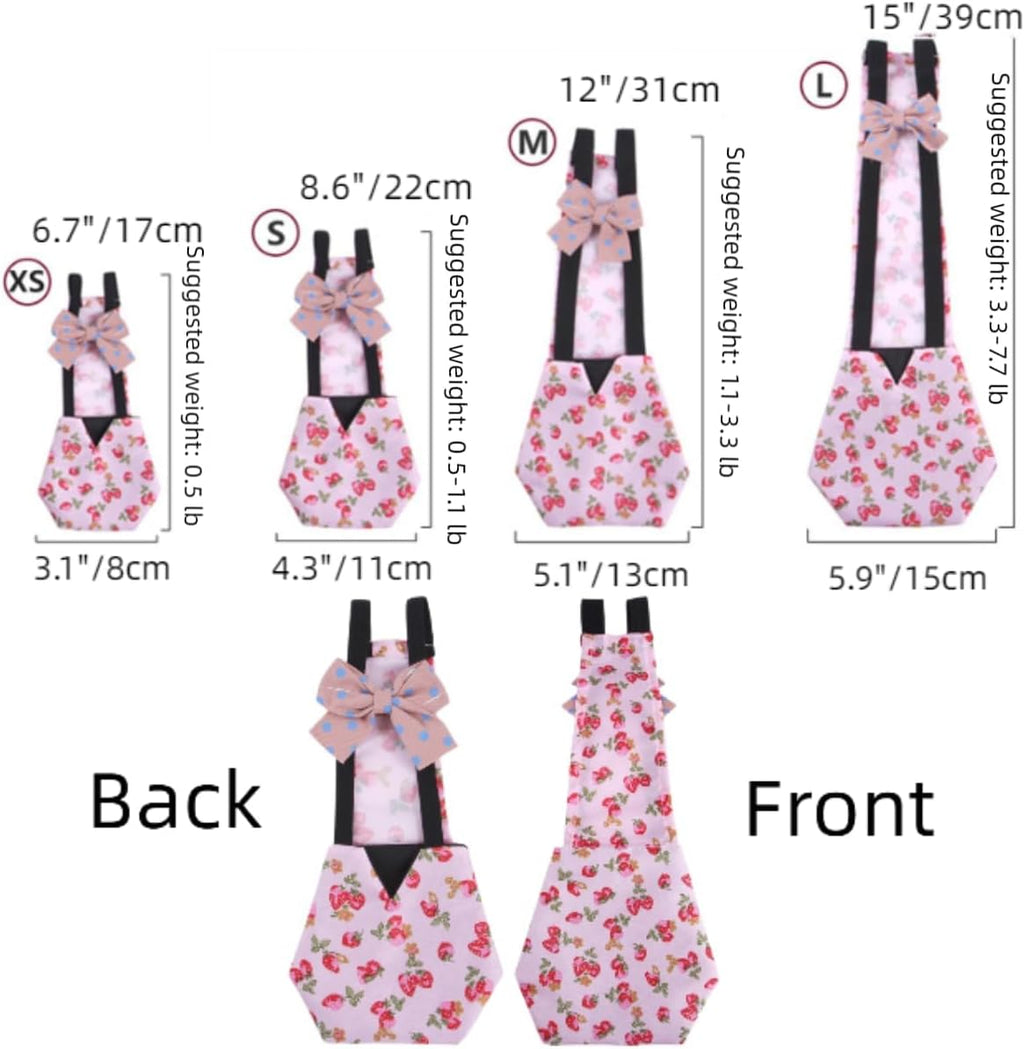 Set of six colorful Manon Rosa bantam hen poultry diapers