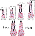 Set of six colorful Manon Rosa bantam hen poultry diapers