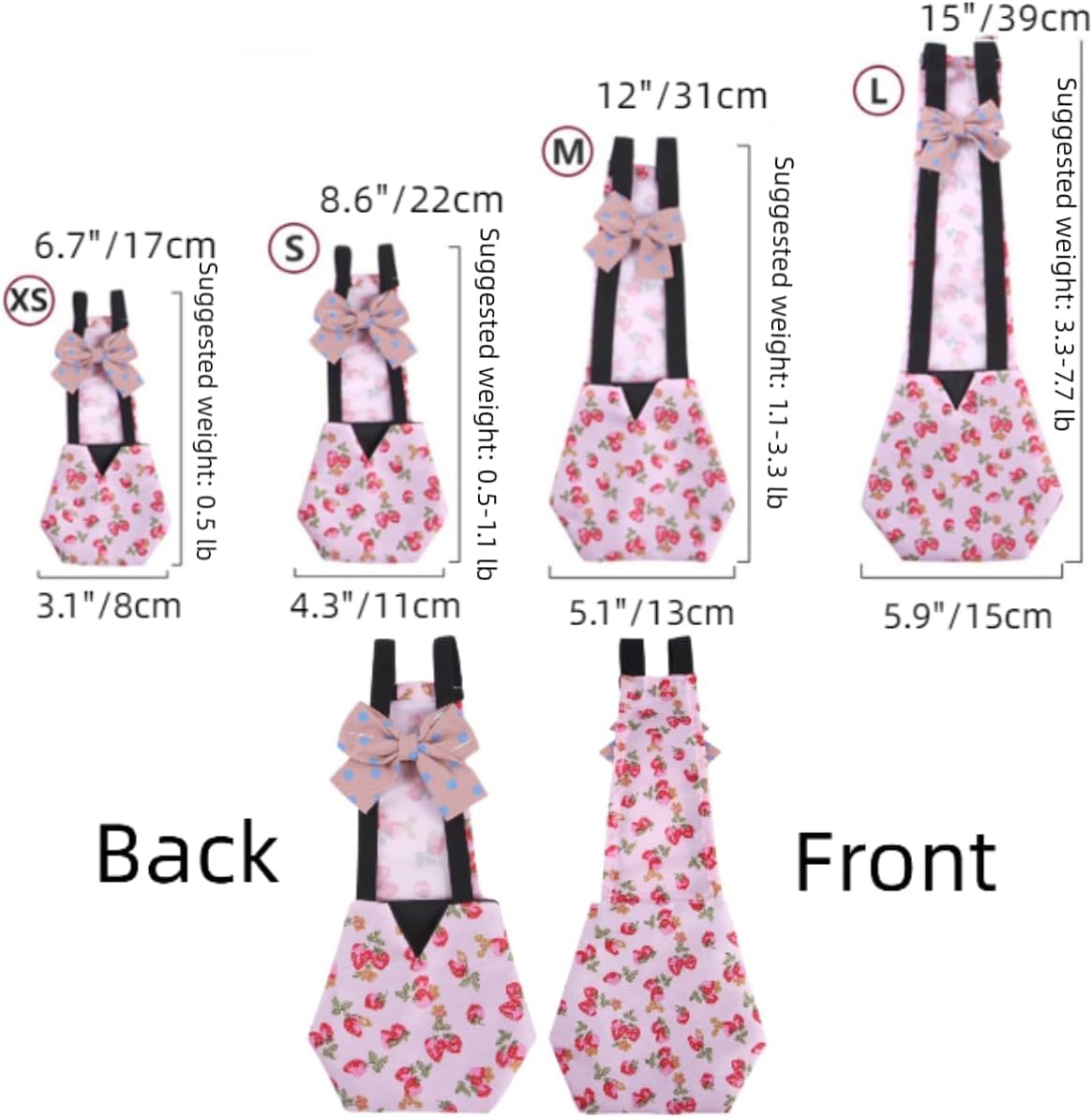 Set of six colorful Manon Rosa bantam hen poultry diapers