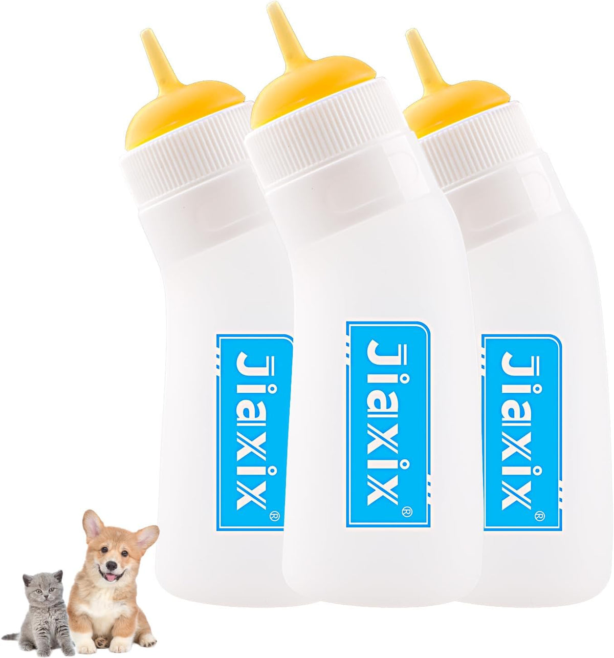 3 Pack Kitten Silicone Nursing Bottle,Silicone Feeding Nipple, Reusable Newborn Kitten Supplies, Suitable for Feeding Kitten, Puppy, Rabbit, Hamster (Yellow, Small) - Image 13