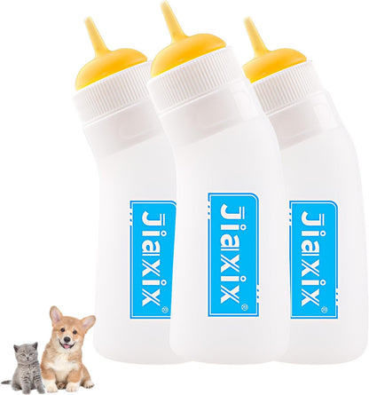 3 Pack Kitten Silicone Nursing Bottle,Silicone Feeding Nipple, Reusable Newborn Kitten Supplies, Suitable for Feeding Kitten, Puppy, Rabbit, Hamster (Yellow, Small) - Image 13