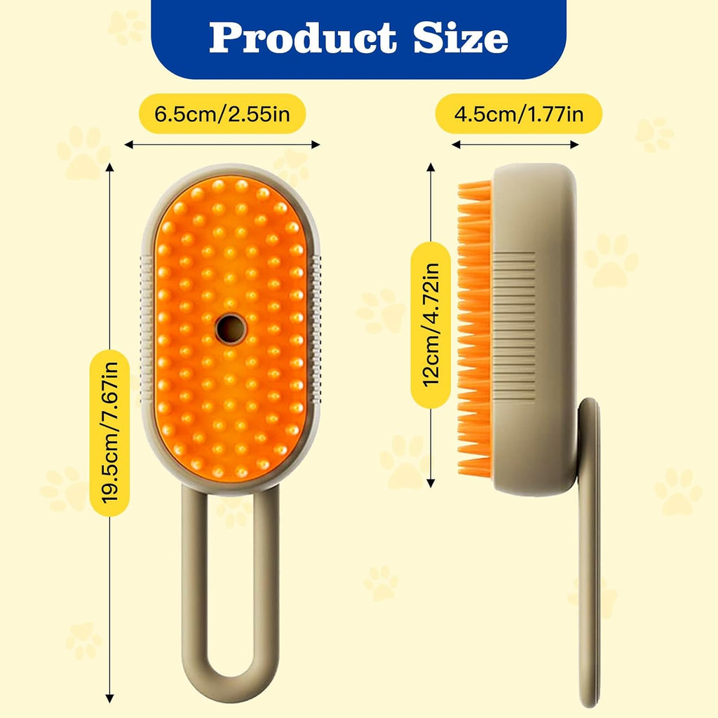 Foldable handle detail of the pet steam grooming brush