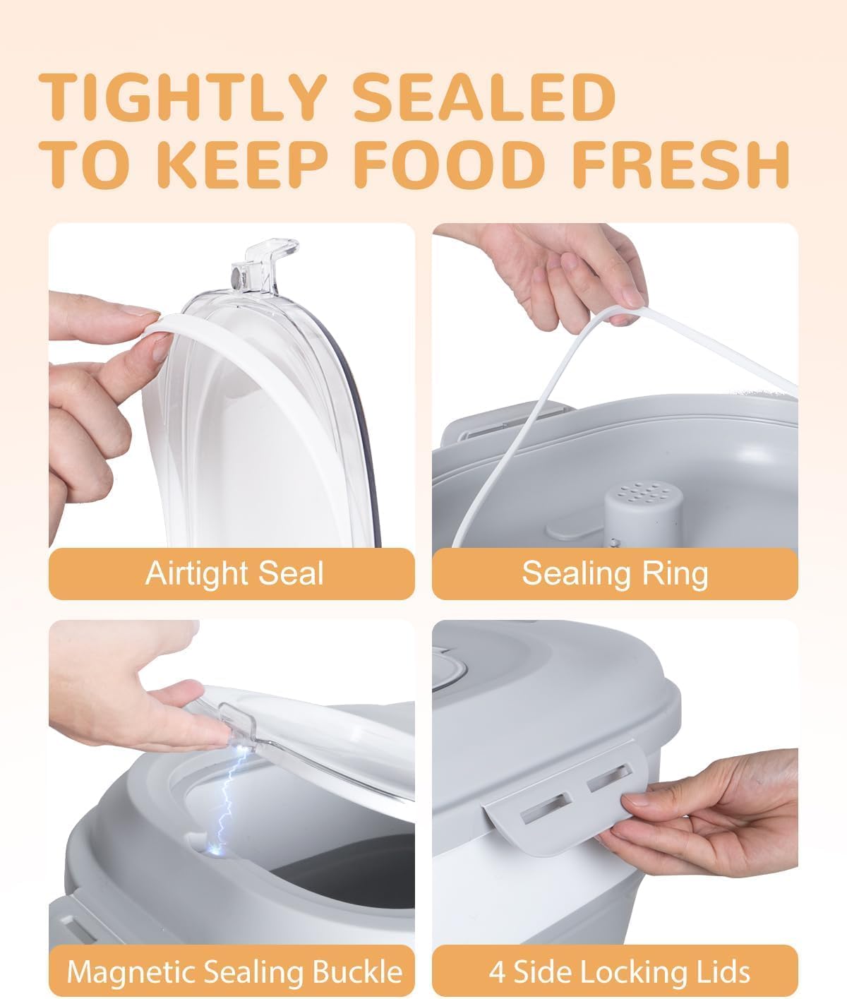 Ddmommy storage container with airtight locking lid and scoop