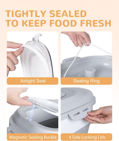 Ddmommy storage container with airtight locking lid and scoop