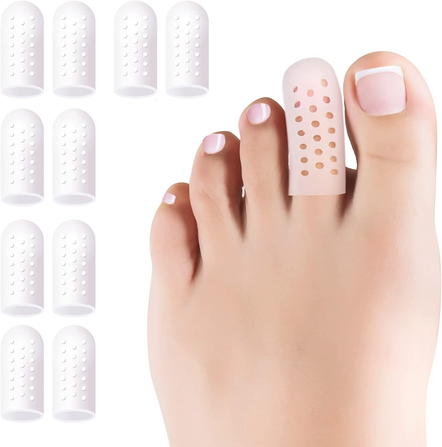 PYRJIN Toe Protectors Gel front view for ingrown nail relief