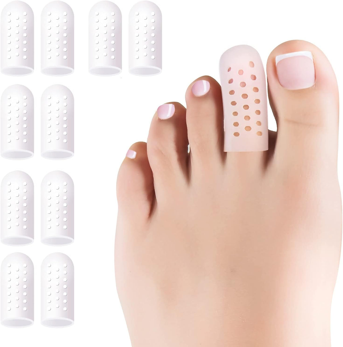 PYRJIN Toe Protectors Gel front view for ingrown nail relief
