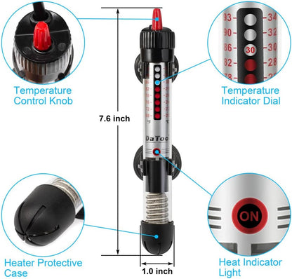 Close up of DaToo heater adjustable temperature control knob