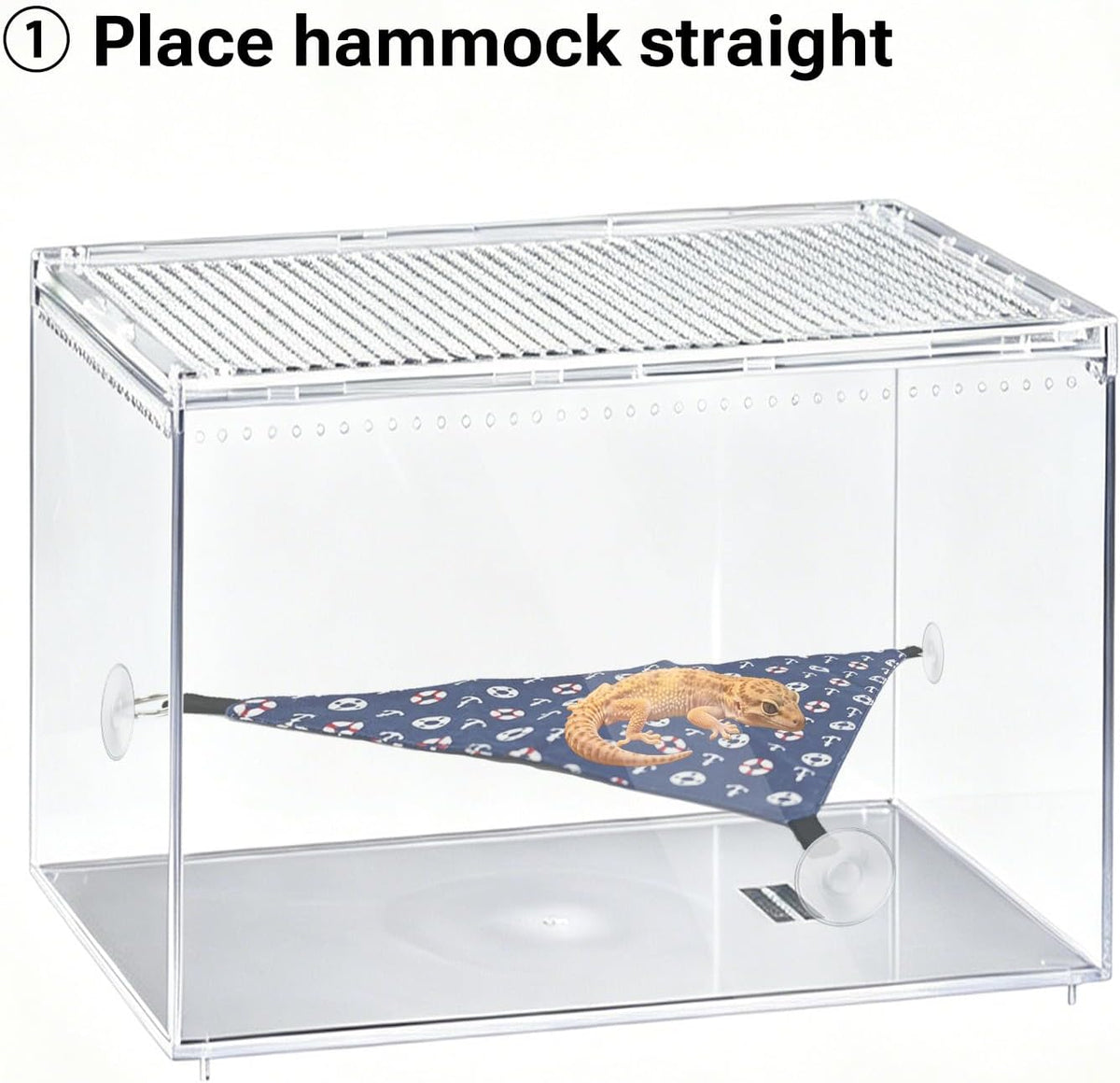 Kathson chaise lounge tank accessory displaying the full rectangular layout and nautical themed design.