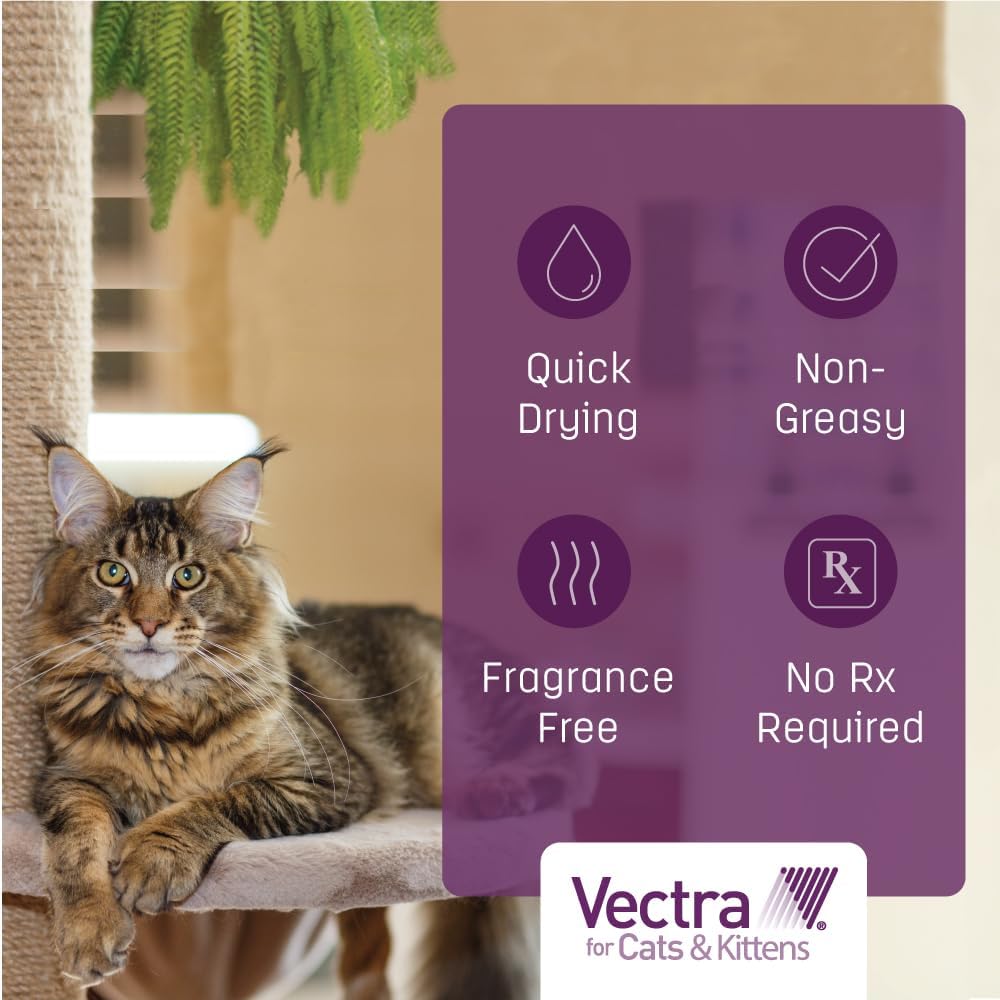 Vectra feline flea protection formula ingredients panel view