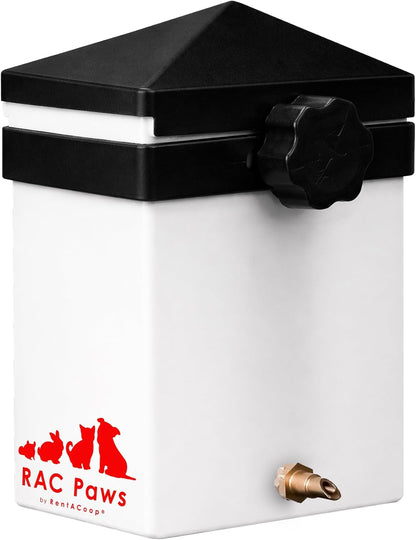 RentACoop 64oz (2 Liter) Small Animal Drinker with Sliding Lid and No-Drip Brass Nozzle - Suitable for Small Pets, Bunnies, Hamsters, Guinea Pigs, Hedgehogs, Rabbits, Chinchillas, Mice and Rats - Image 1
