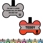 Authentic Petantastic brand pink bone shape pet ID accessory