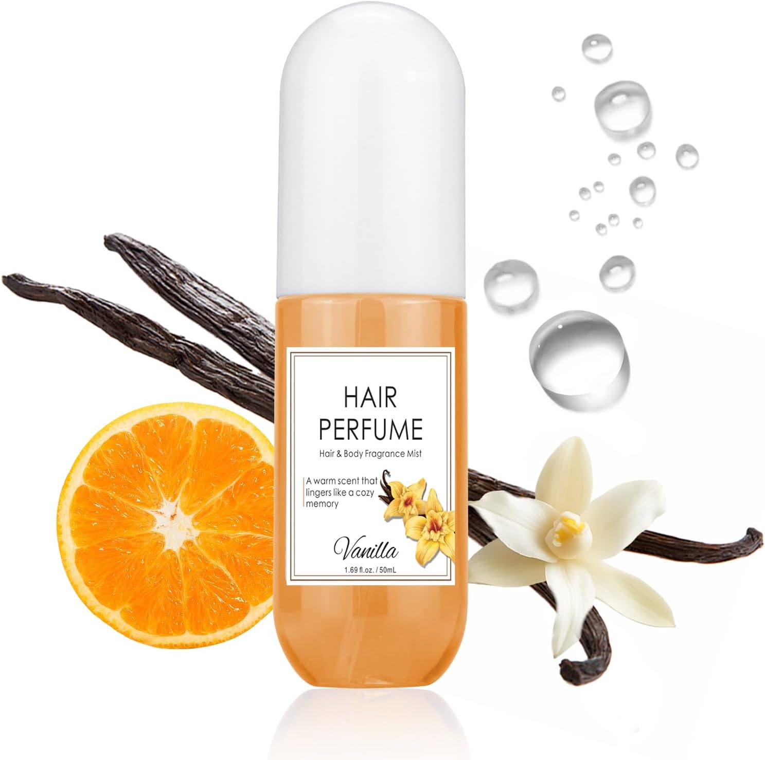 Hair Perfume for Women, Long Lasting Fragrance Hair & Body Perfume Mist, Vanilla Pheromone Spray for Hydrating Shine & Frizz Control, Parfum Oil for Odors Remove, Ideal Gift for Girls, 1.69 Fl Oz - Image 1
