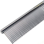 Greyhound Comb with Oval Handle for Dogs and Cats, Removing and Shedding Matted, Tangled Hair, Metal Comb with Stainless Steel Pins, Detangling Grooming Tool, Pet Comb (20% Fine Spacing)... - Image 9