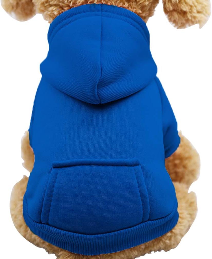 Jecikelon Soft Dog Hoodies for Small Dogs, Fleece Puppy Sweatshirt with Pockets, Warm Winter Cold Weather Coats for Pet Cat, Cute Clothes Puppy Costume (Coffee, Small) - Image 11