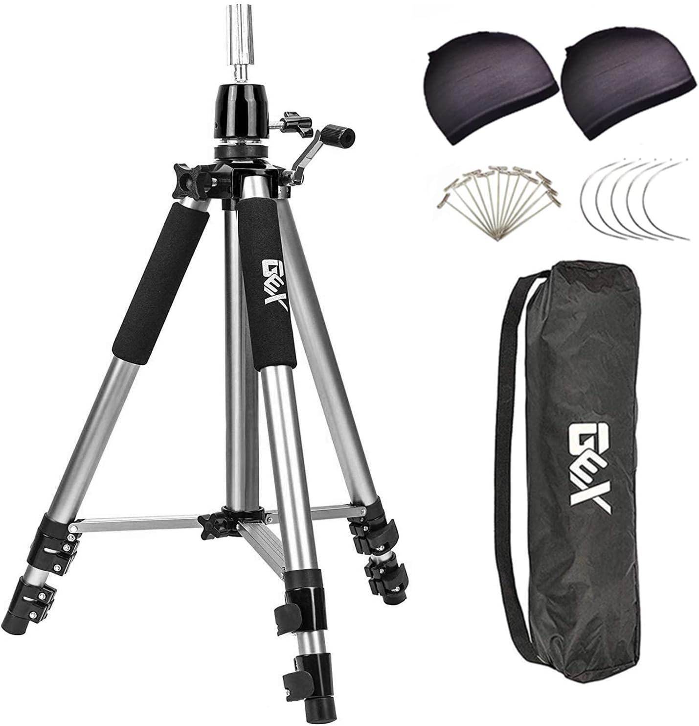 GEXWORLDWIDE GEX 63 inch heavy duty mannequin tripod stand silver front view