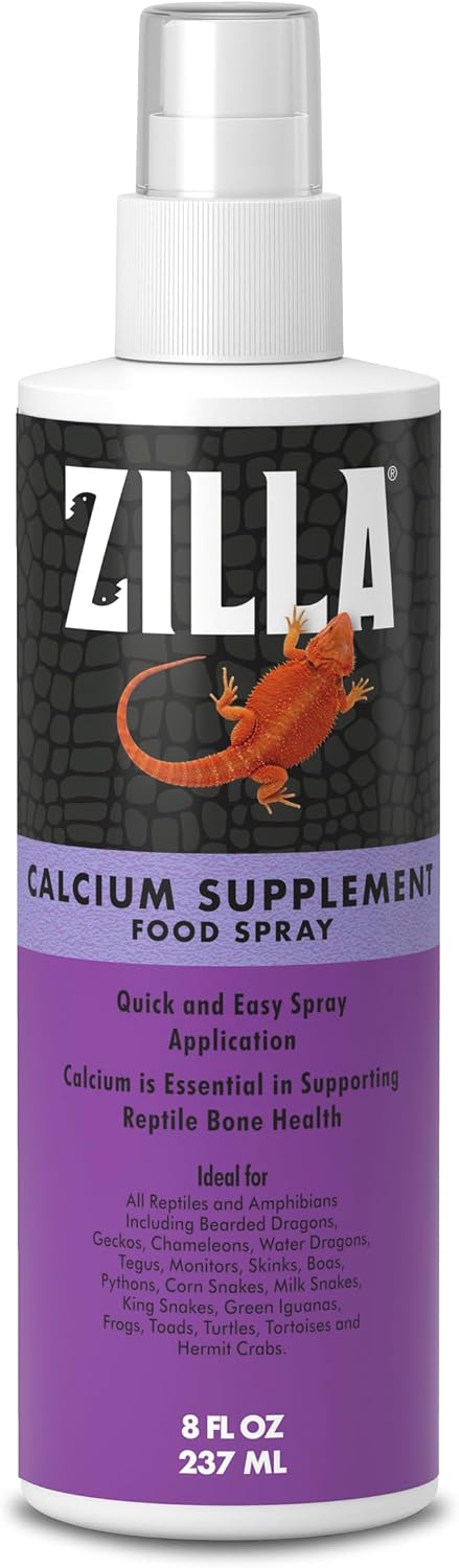 Zilla Calcium Supplement Spray 8 Fluid Ounces front view