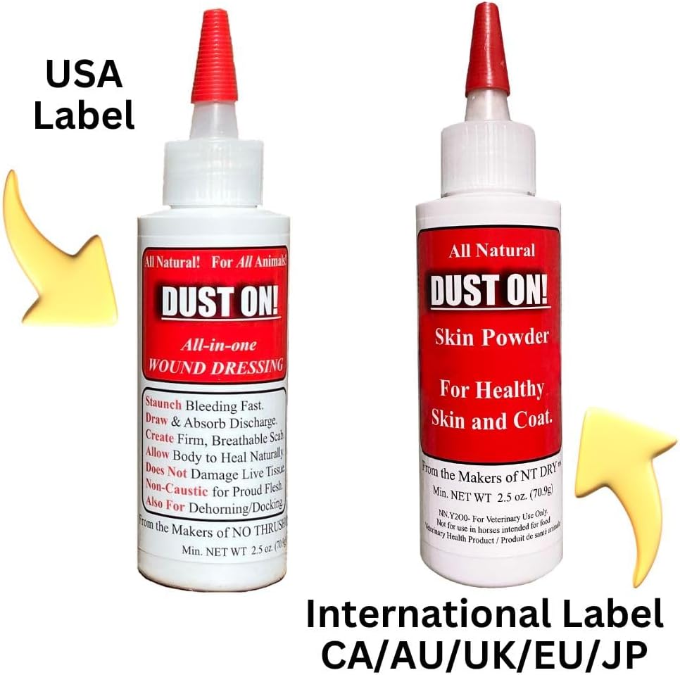 Four Oaks Farm Ventures Dust On wound powder packaging details
