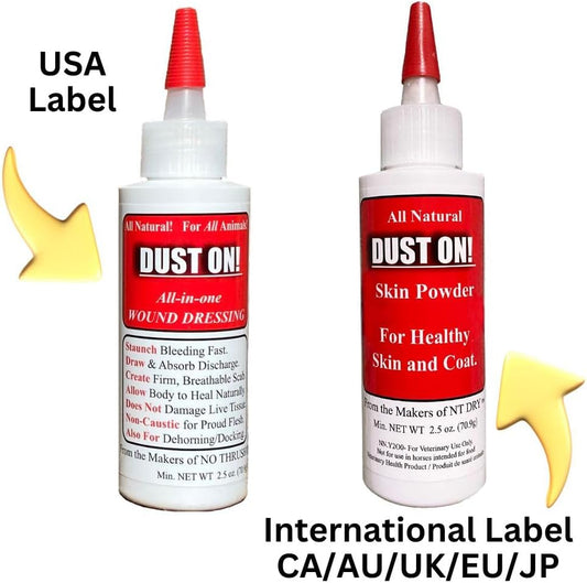 Four Oaks Farm Ventures Dust On wound powder packaging details