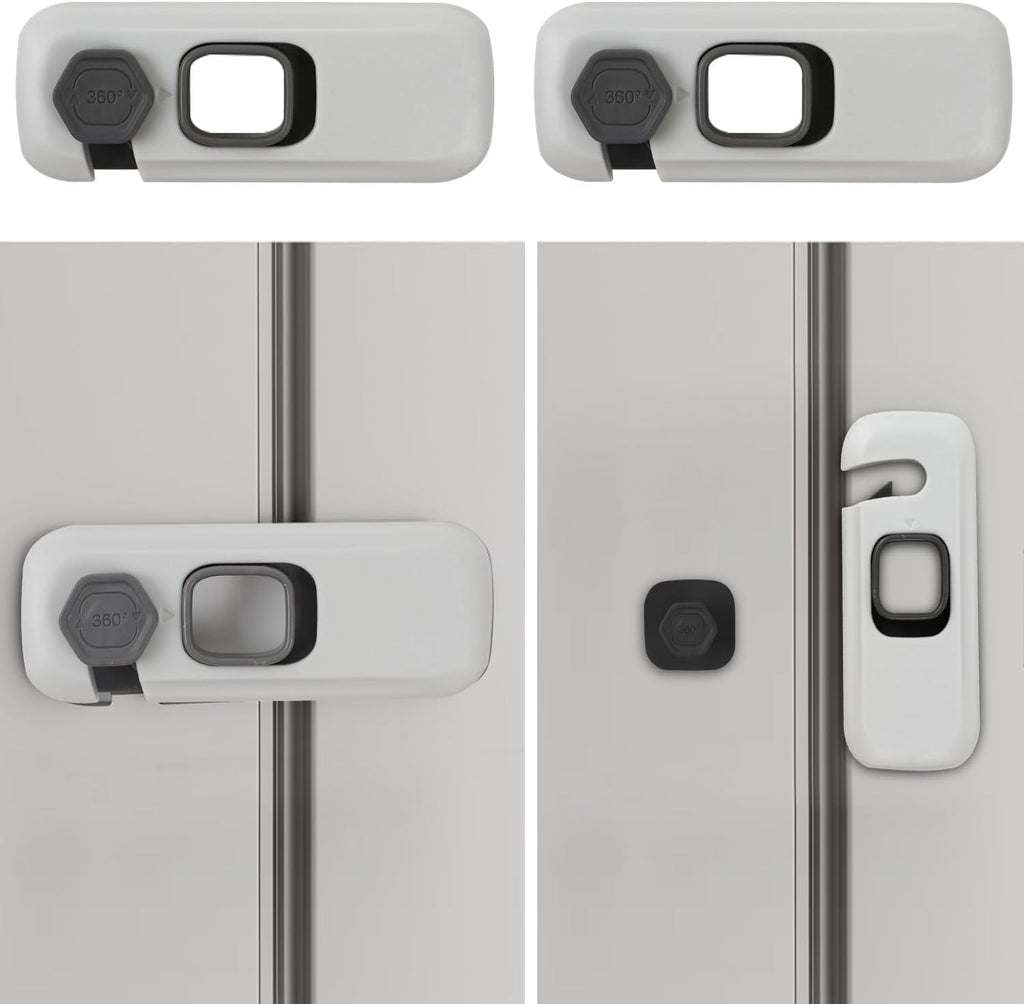 HFengQ child proof refrigerator lock two pack front view