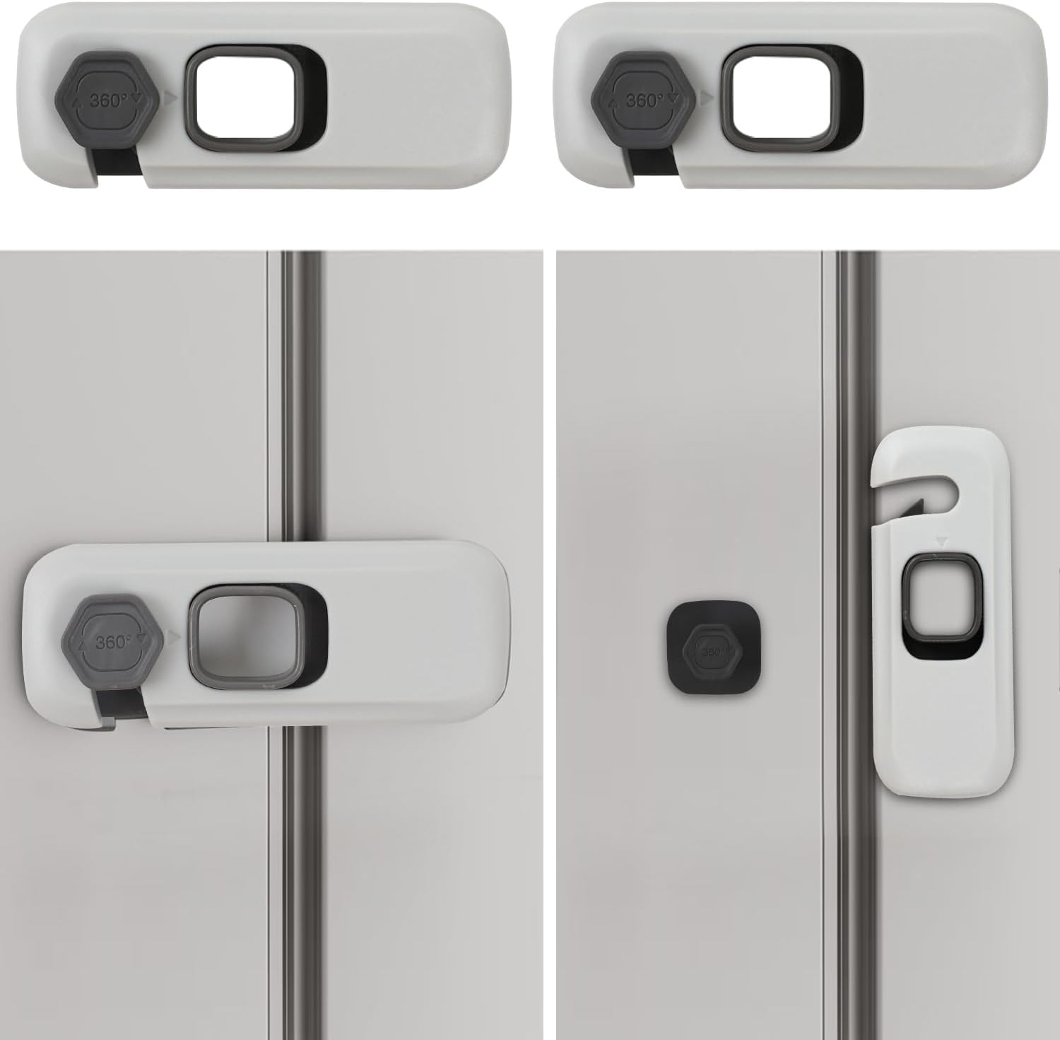 HFengQ child proof refrigerator lock two pack front view